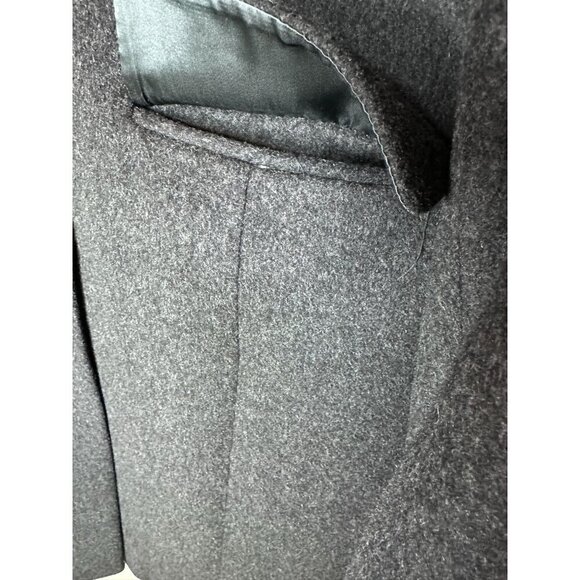 J.Crew Coat Womens Size 10 Gray Tall Long Wool Cashmere Blend Lined - Picture 5 of 11